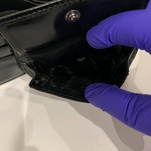 Gucci Black GG Imprime Bifold Wallet Sku#84194 (gently used, pocket peeling) - Picture 10 of 14